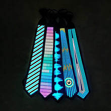 Load image into Gallery viewer, Novelty Tie Voice Activated LED Party Favors Light Up Bow Tie Festival Party Light Necktie Musical Sound Activated Tie Essential Outfits for Parties