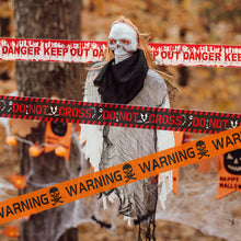 Load image into Gallery viewer, Halloween Warning Tape Caution Barrier Festival Warning Streamer Spooky Party Haunted House Outdoor Porch Yard Halloween Decoration Supplies