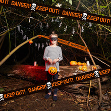 Load image into Gallery viewer, Halloween Warning Tape Caution Barrier Festival Warning Streamer Spooky Party Haunted House Outdoor Porch Yard Halloween Decoration Supplies