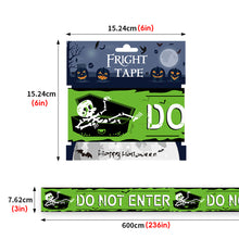 Load image into Gallery viewer, Halloween Warning Tape Caution Barrier Festival Warning Streamer Spooky Party Haunted House Outdoor Porch Yard Halloween Decoration Supplies