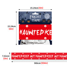 Load image into Gallery viewer, Halloween Warning Tape Caution Barrier Festival Warning Streamer Spooky Party Haunted House Outdoor Porch Yard Halloween Decoration Supplies