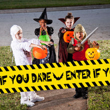 Load image into Gallery viewer, Halloween Warning Tape Caution Barrier Festival Warning Streamer Spooky Party Haunted House Outdoor Porch Yard Halloween Decoration Supplies