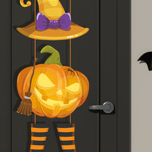 Load image into Gallery viewer, Halloween Pumpkin Witch Hat Hanger Cardstock Festive Ornament Indoor and Outdoor Halloween Accessory