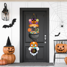 Load image into Gallery viewer, Halloween Pumpkin Witch Hat Hanger Cardstock Festive Ornament Indoor and Outdoor Halloween Accessory