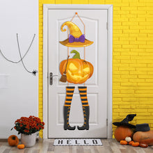Load image into Gallery viewer, Halloween Pumpkin Witch Hat Hanger Cardstock Festive Ornament Indoor and Outdoor Halloween Accessory
