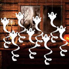 Load image into Gallery viewer, Halloween Spiral Hanging Decor Haunted House Prop Creepy Hanging Ornaments Ghost & Demon Hand Flying Indoor/Outdoor Halloween Decor