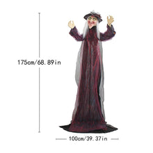 Load image into Gallery viewer, Automatic Halloween Jump Scare Ghost Motion Sound Activated Big Hanging Electric Halloween Decor Screaming Hanging Ghost Prop with Sensor