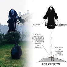 Load image into Gallery viewer, Scream Scarecrow Halloween Ghost Terror Scary Yard Display Farm Props aunted Lawn Ornament Bird Repellent Spooky Garden Protector