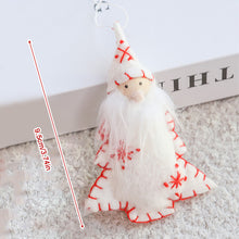 Load image into Gallery viewer, Wool Felt Christmas Pendants Hand Sewing Felt Snowmen Xmas Tree Wreath Socks Gloves Hanging Ornaments Party Decor
