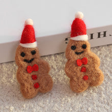 Load image into Gallery viewer, Wool Felt Christmas Pendants Hand Sewing Felt Snowmen Xmas Tree Wreath Socks Gloves Hanging Ornaments Party Decor