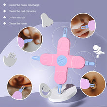 Load image into Gallery viewer, 4-in-1 Baby Care Baby Dig Booger Clip Small Tool Cross Shaped Baby Nose Scoop Ear Scoop Nail Cleaning Tool Nasal Cleaning Tool