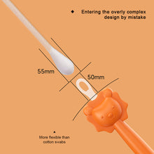 Load image into Gallery viewer, Baby Cleaner Spoon Double Headed Multifunctional Soft Wax Curette Picker Ear Nose Cleaning Stick Silicone Clean Tweezers