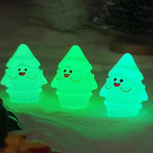 Load image into Gallery viewer, Christmas Glow in The Dark Smiling Face Christmas Tree Resin Accessories DIY Bags Pendant Materials Micro Landscape Ornaments