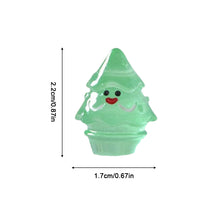 Load image into Gallery viewer, Christmas Glow in The Dark Smiling Face Christmas Tree Resin Accessories DIY Bags Pendant Materials Micro Landscape Ornaments