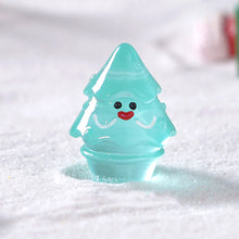 Load image into Gallery viewer, Christmas Glow in The Dark Smiling Face Christmas Tree Resin Accessories DIY Bags Pendant Materials Micro Landscape Ornaments