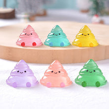 Load image into Gallery viewer, Christmas Cute Luminous Melted Christmas Tree Resin Small Accessory DIY Micro Landscape Snow Landscape Mini Ornament