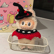 Load image into Gallery viewer, Miniature Halloween Hand-knitted Doll Costume with Hat for 17cm Labubu Dolls Cute DIY Doll Clothes Lovely Outfit Gifts for Girls Friends