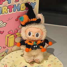 Load image into Gallery viewer, Miniature Halloween Hand-knitted Doll Costume with Hat for 17cm Labubu Dolls Cute DIY Doll Clothes Lovely Outfit Gifts for Girls Friends