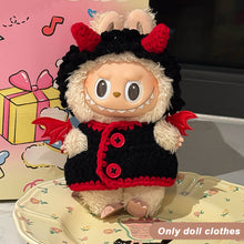 Load image into Gallery viewer, Miniature Halloween Hand-knitted Doll Costume with Hat for 17cm Labubu Dolls Cute DIY Doll Clothes Lovely Outfit Gifts for Girls Friends