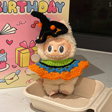 Load image into Gallery viewer, Miniature Halloween Hand-knitted Doll Costume with Hat for 17cm Labubu Dolls Cute DIY Doll Clothes Lovely Outfit Gifts for Girls Friends