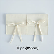 Load image into Gallery viewer, 10pcs Faux Leather Jewelry Pouch Soft Lining Wedding Ring Earrings Necklace Jewelry Storage Bag Reusable Felt Jewelry Packaging