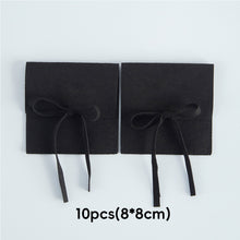 Load image into Gallery viewer, 10pcs Faux Leather Jewelry Pouch Soft Lining Wedding Ring Earrings Necklace Jewelry Storage Bag Reusable Felt Jewelry Packaging