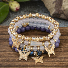 Load image into Gallery viewer, Bohemian Beaded Bracelet Stretch Elastic Ethnic Tribal Stacking Bracelets Set Festival Accessories