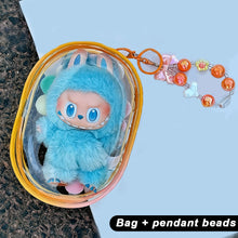 Load image into Gallery viewer, For 17cm Labubu V1 V2 V3 15cm Cotton Doll Outfit Crossbody Pain Bag PVC Storage Bag Dolls Display Bag