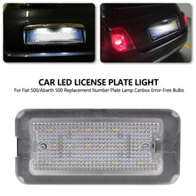 Load image into Gallery viewer, Car LED License Plate Light for Fiat 500/Abarth 500C 2007-2016 Replacement Number Plate Lamp Canbus Error-Free Bulbs