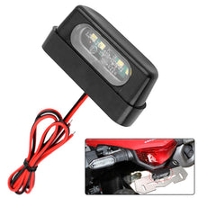 Load image into Gallery viewer, Universal 12V 4LED Motorcycle License Plate Light Rear License Plate Light With Emark Rear Tail Lamp Indicators