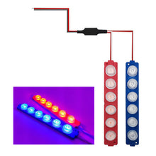 Load image into Gallery viewer, 2in1 6Led 12Led Motorcycle Headlight Bulbs Lamp Red Blue Flashing Motorbike Bright Warning Lamp