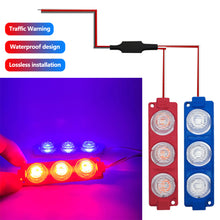 Load image into Gallery viewer, 2in1 6Led 12Led Motorcycle Headlight Bulbs Lamp Red Blue Flashing Motorbike Bright Warning Lamp