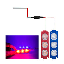 Load image into Gallery viewer, 2in1 6Led 12Led Motorcycle Headlight Bulbs Lamp Red Blue Flashing Motorbike Bright Warning Lamp