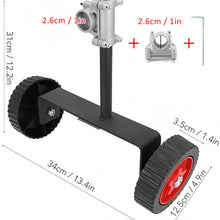 Load image into Gallery viewer, Adjustable Lawn Mower Support Wheel Kit Fits 26/28mm Tube Effortless Rolling Grass Cutter Auxiliary Wheel For Easy Lawn Care Mower Upgrade Part Garden Tool Accessory