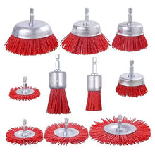 Load image into Gallery viewer, Nylon Polishing Brush Set Abrasive Cleaning Brush Metal Surface Rust & Paint Removal Restoration Polishing DIY Home Craftsmen Power Drill Brush Attachments