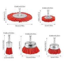 Load image into Gallery viewer, Nylon Polishing Brush Set Abrasive Cleaning Brush Metal Surface Rust & Paint Removal Restoration Polishing DIY Home Craftsmen Power Drill Brush Attachments