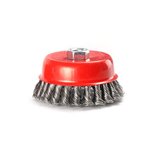 Load image into Gallery viewer, M14x2 Threaded Rust Removal Polishing Brush Set Multi-Size Bowl Shape Steel Wire Metal Cleaning Brush Angle Grinder Welding Cleanup Toolbox Essential