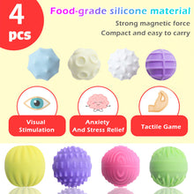 Load image into Gallery viewer, Silicone Sensory Magnetic Balls Soft Colorful Stress Relief Fidget Toy for Adults Kids ADHD Focus Aid Textured Office Desk Toy