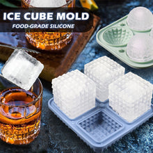 Load image into Gallery viewer, Silicone Ice Cube Tray Whiskey Ice Maker Mold Square Ice Block Tray for Home Bar Party Drinks Beer Kitchen Gadget