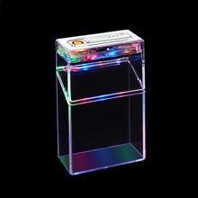 Load image into Gallery viewer, Transparent LED Color Light Cigarette Case With USB Cigarette Lighter Moisture-Proof Sealed Storage Box