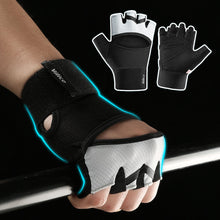 Load image into Gallery viewer, 1 Pair Sports Fitness Half-Finger Gloves Breathable Back Design Non-Slip Prevent Calluses Gloves For Yoga And Outdoor Cycling