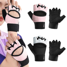 Load image into Gallery viewer, 1 Pair Sports Fitness Half-Finger Gloves Breathable Back Design Non-Slip Prevent Calluses Gloves For Yoga And Outdoor Cycling