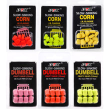 Load image into Gallery viewer, 8/12PCS European Style Carp Fishing Bait With Baffle Slow-Floating Dumbbell Shape Bait Artificial Corn Reverse Bottom Fishing Lures