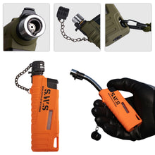Load image into Gallery viewer, Retractable Inflatable Lighter Portable Windproof Direct Impact Blue Flame Jet Torch for Outdoor Camping BBQ