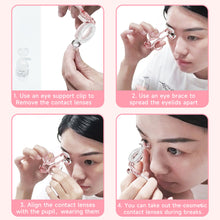 Load image into Gallery viewer, Women Eye Care Contact Lenses Inserter Remover Plastic Soft Tip Tweezer Stick Wearing Tools Lens Accessories