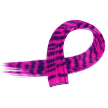 Load image into Gallery viewer, Stripe Printed Hair Colorful Long Straight Hair Pieces Synthetic Clip-in Hair Extensions Synthetic Straight Hair Wig for Daily Use Party