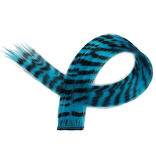 Load image into Gallery viewer, Stripe Printed Hair Colorful Long Straight Hair Pieces Synthetic Clip-in Hair Extensions Synthetic Straight Hair Wig for Daily Use Party