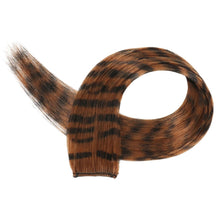 Load image into Gallery viewer, Stripe Printed Hair Colorful Long Straight Hair Pieces Synthetic Clip-in Hair Extensions Synthetic Straight Hair Wig for Daily Use Party