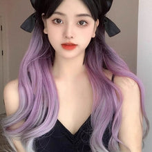 Load image into Gallery viewer, Long Hair Highlight Gradient Wig Piece Women's One-Piece Extension Natural Seamless Wig Volumizing for Increasing Straight Curly