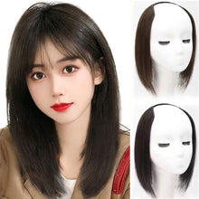 Load image into Gallery viewer, Synthetic Long Straight U-Shaped Half Head Wig Piece for Women Black Brown Clips in Hair Extension Natural Fake Hairpieces
